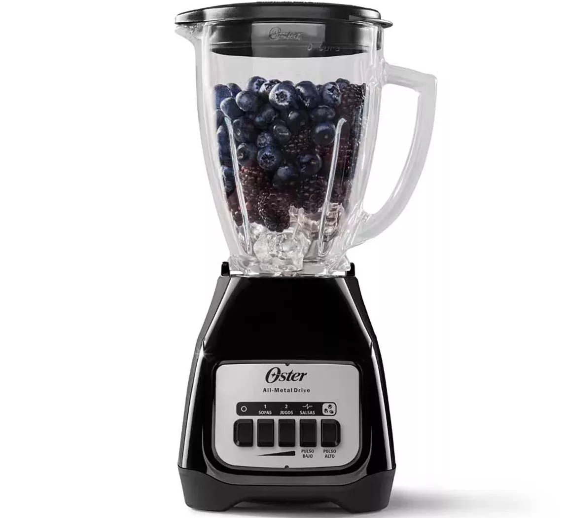 Oster Licuadora 2 Vel. Pulso Vaso De Vidrio 1.5 Lts. 550w