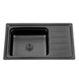 FREGADERO 86X50CM 1PZ. INOX NEGRO YTS8650A
