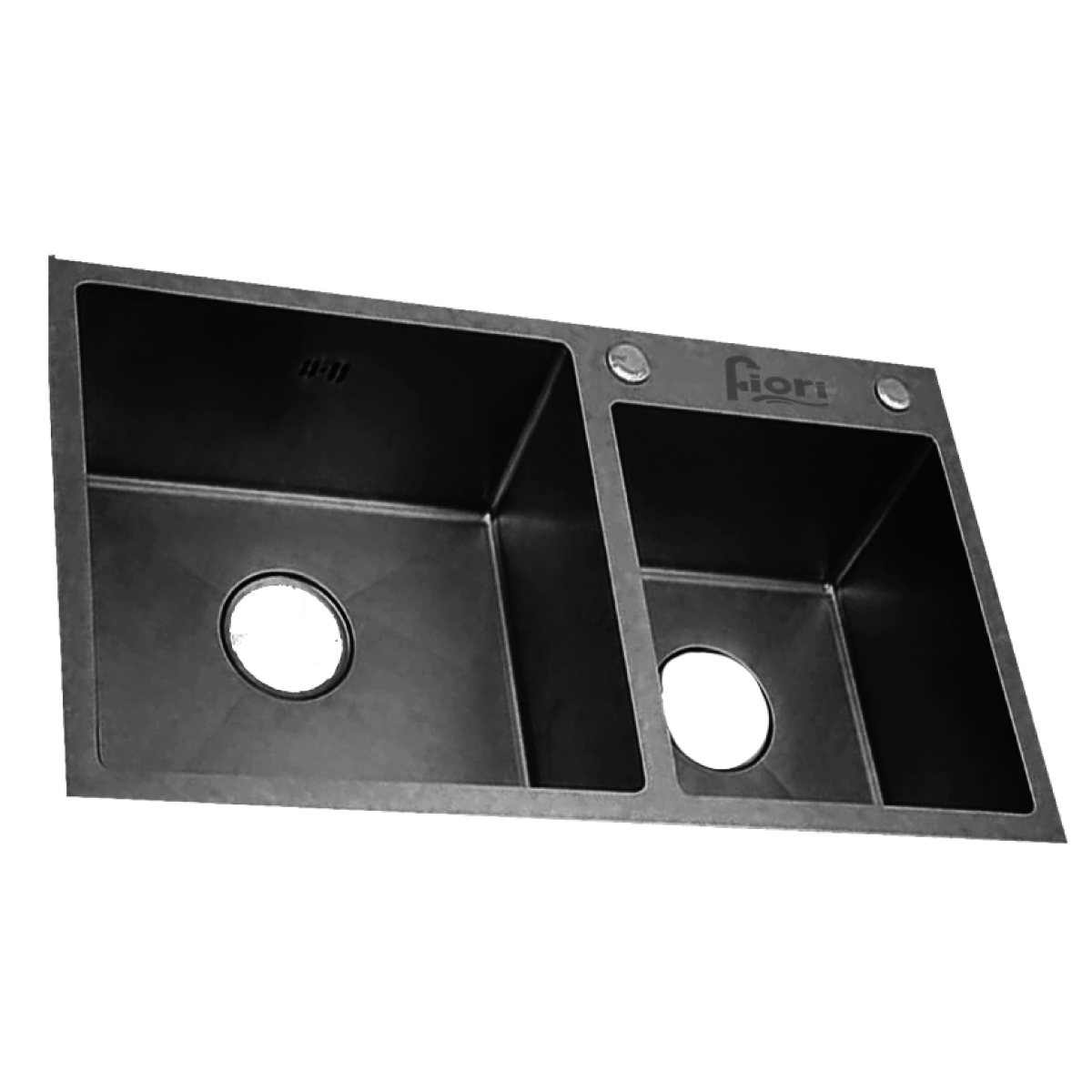 FREGADERO EMPOTRAR INOX 2PZ NEGRO 82X45X22CM FIORI CHI6955