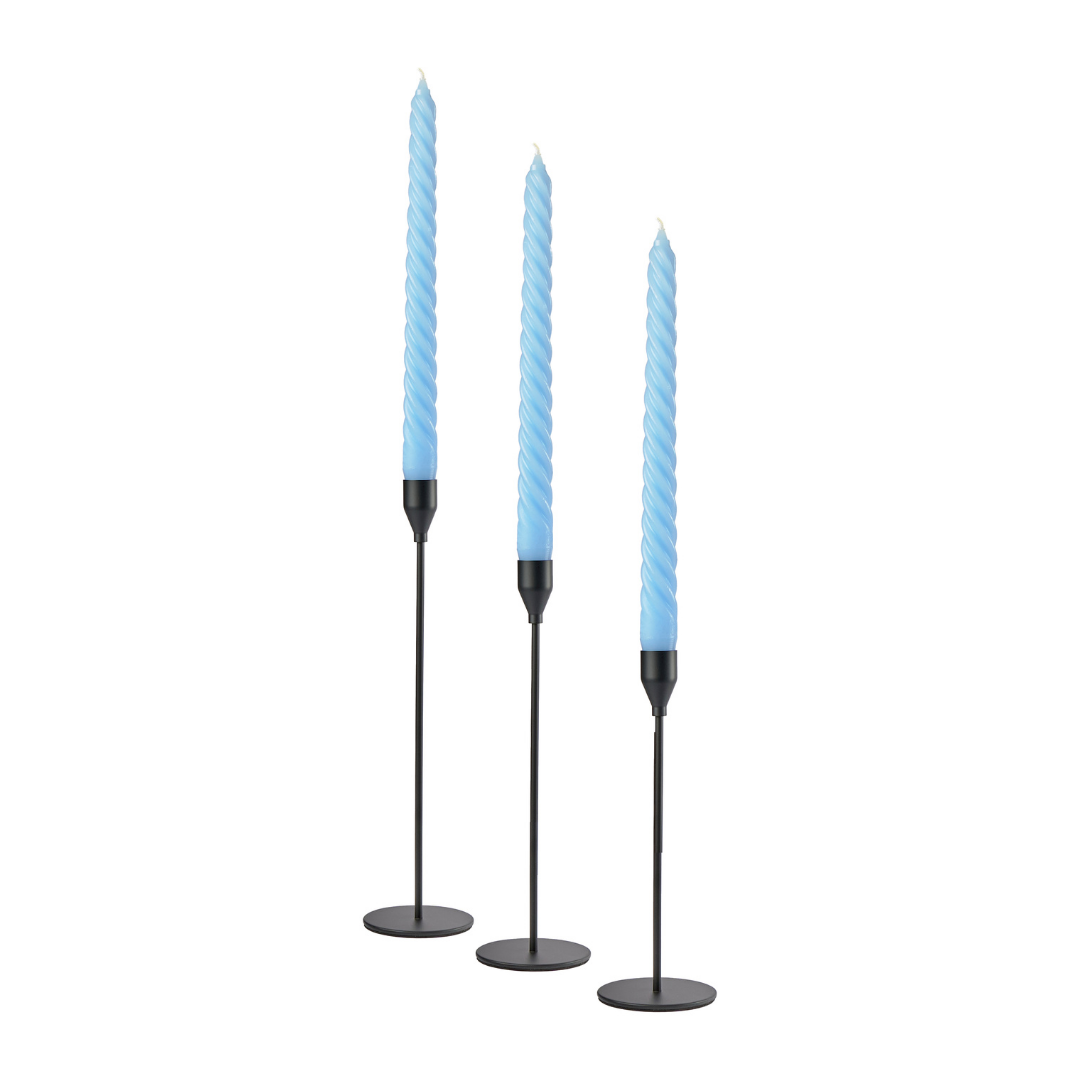 Set de 3 candelabros  NEGROS