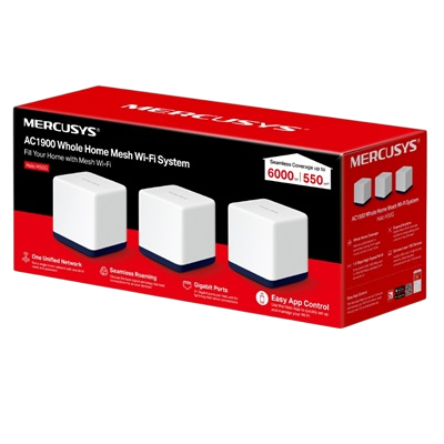 DECO HALO H50G SISTEMA MESH MERCUSYS - TP-LINK 3 PACK AC1900 WHOLE HOME