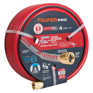 MANGUERA JARDIN TRUPER 5/8" X 30 MT. ROJA