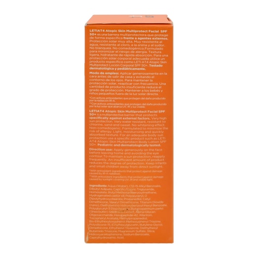 Leti At4 Crema Facial Multiprotec Frasco*50 ml