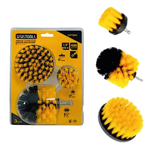 CEPILLO DE LIMPIEZA P/TALADRO 1/4" 3PCS UYUSTOOLS CPT003