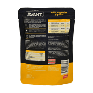 Avant Alimento Humedo Perro Adulto Pollo, Vegetales Y Quinua *85G