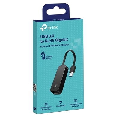ADAPTADOR TP-LINK TPLINK DE USB 3.0 A RJ45 GIGABIT ETHERNET UE306 NEGRO