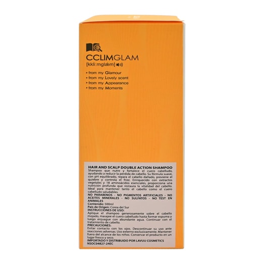 Cclimglam Shampoo Hair Y Scalp Double Accion  *500 ml