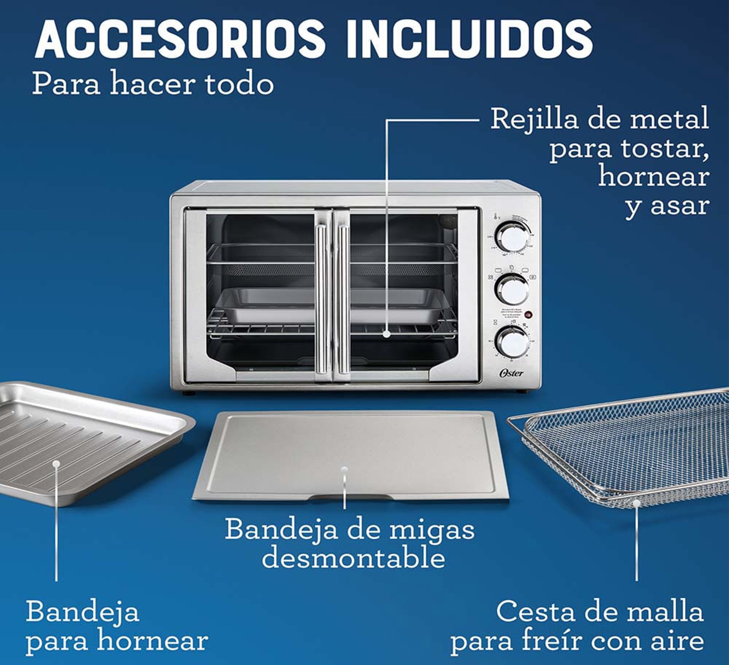 Oster Horno / Freidora de Aire Capacidad de 42 litros 1700 W