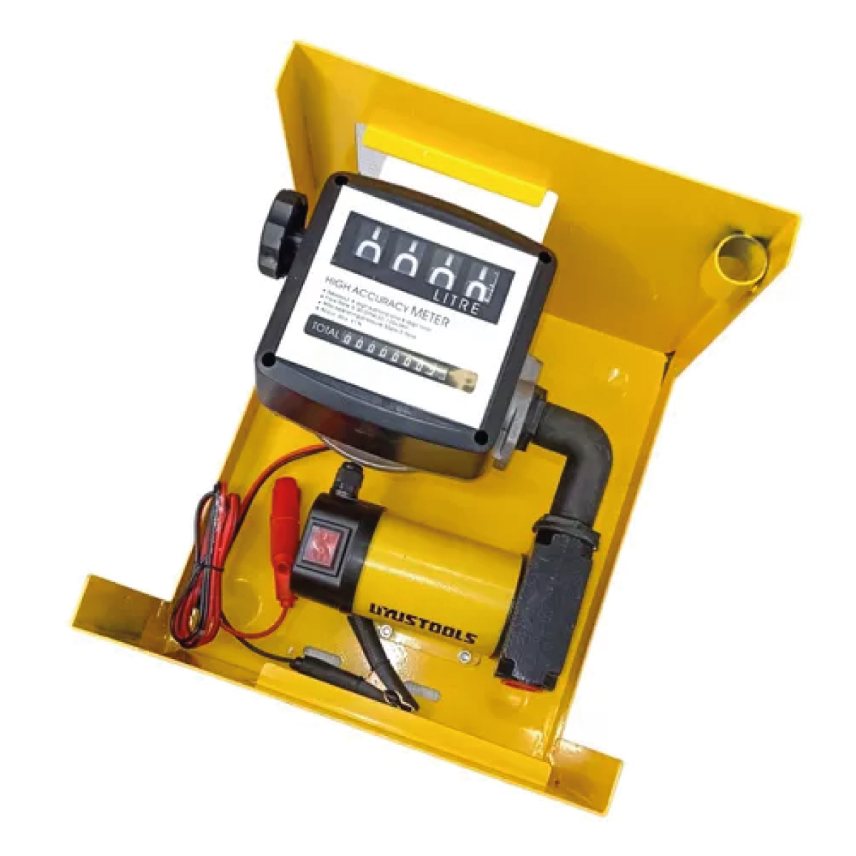 BOMBA DE DIESEL CON MEDIDOR FLUJO/DISPENSADOR 12V/200W  UYUSTOOLS BMD002