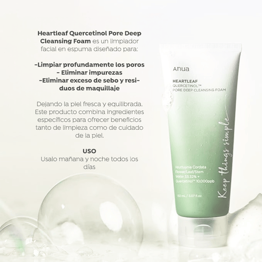 Anua Espuma Limpiadora Facial Quercetinol Poor Deep *150Ml