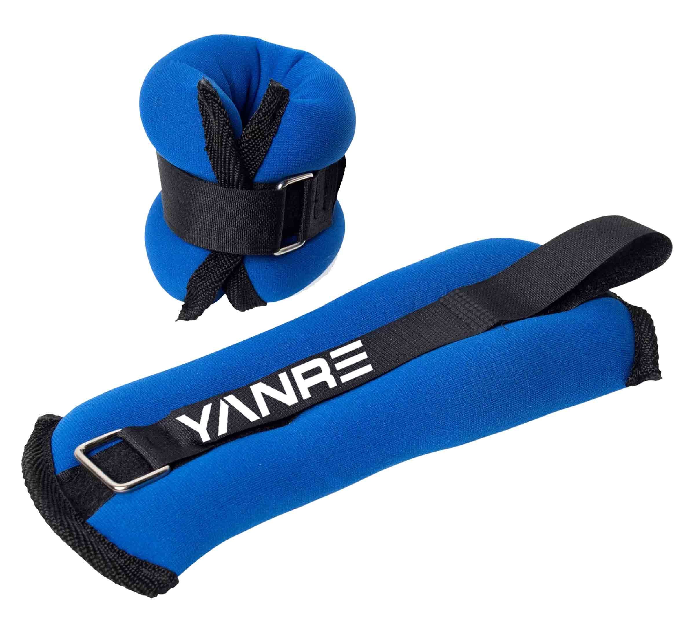 Yanre pesas para muñeca y tobillo azul