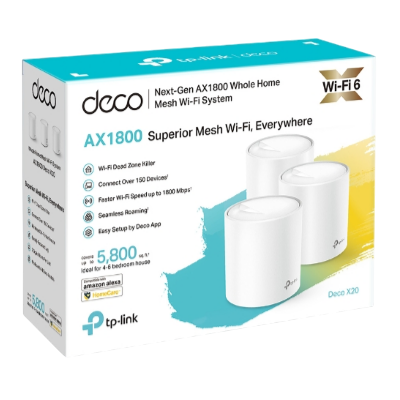 DECO X20 SISTEMA MESH WIFI 6 TP-LINK TPLINK AX1800 MBPS KIT DE 3 PACK