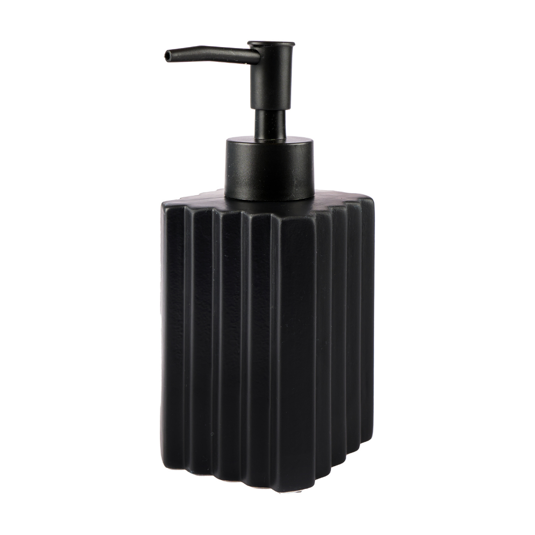 Dispensador de jabón negro cerámica - TEXTURA