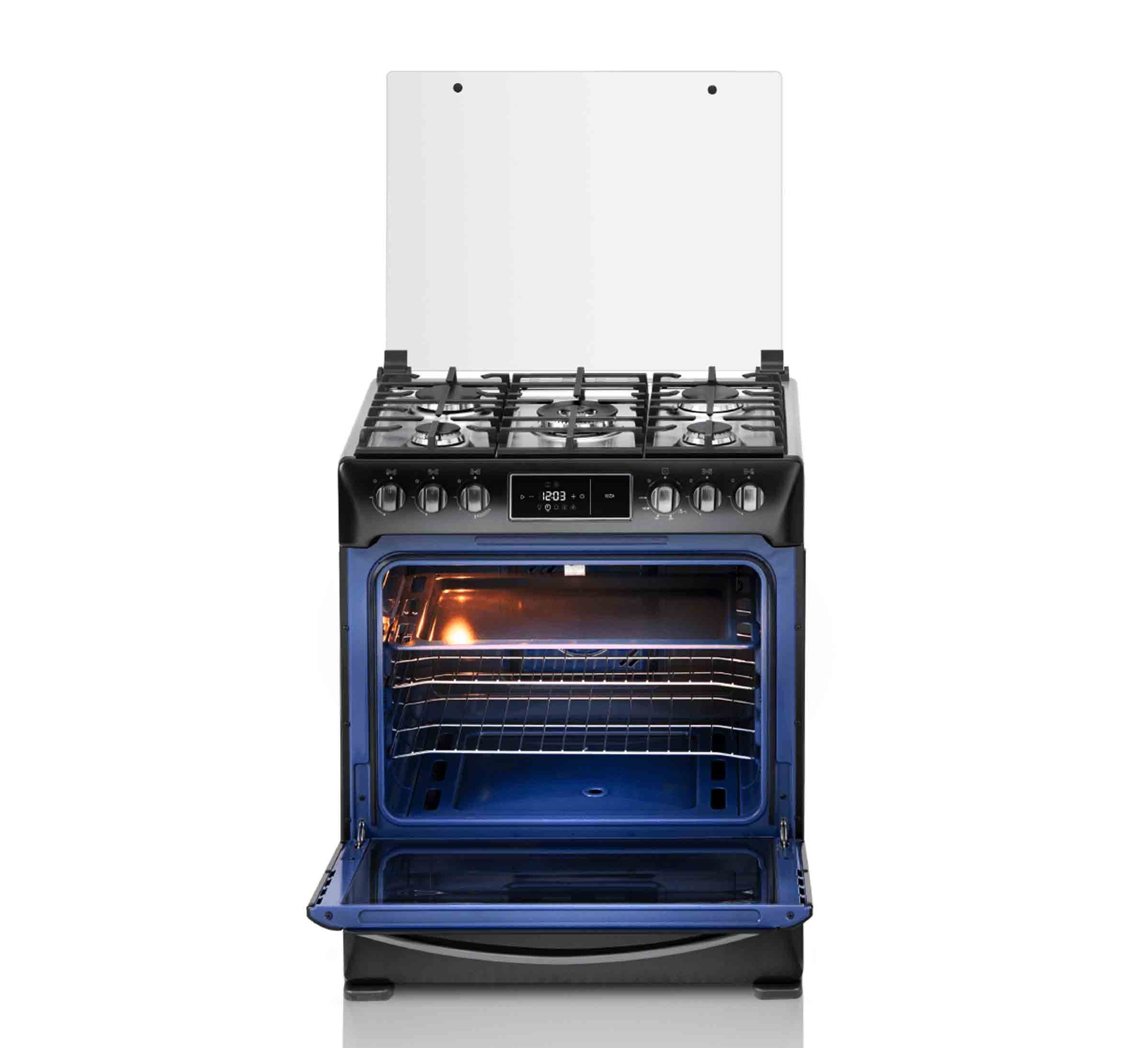 indurama cocina niza zfo | A gas  | Color negro | 5 quemadores