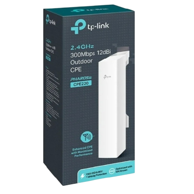 RADIOENLACE TP-LINK TPLINK CPE220 DE EXTERIOR 2.4GHZ 300MBPS 12DBI