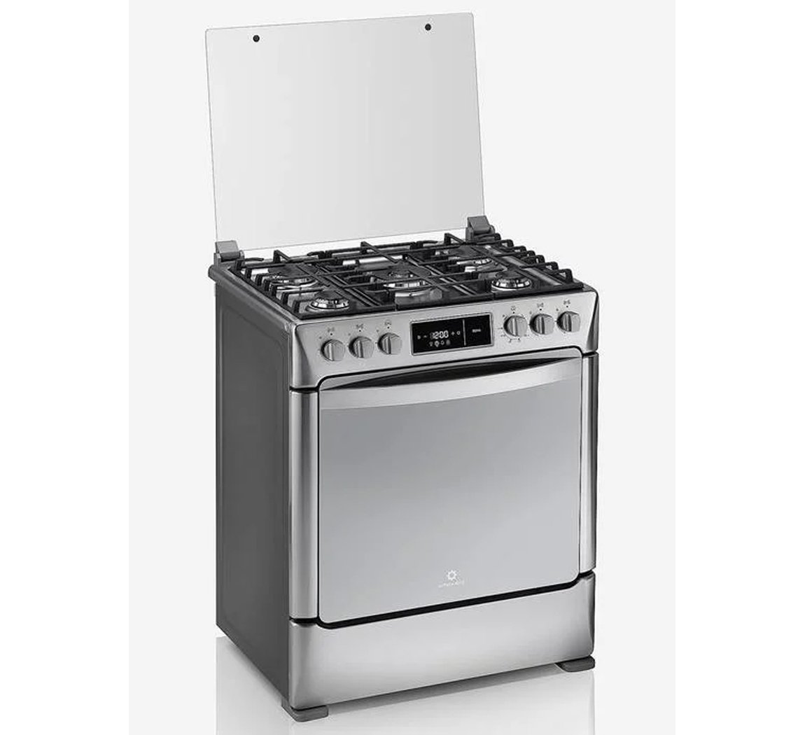 Indurama Cocina Roma Zafiro 5 Quemadores Acero Inoxidable