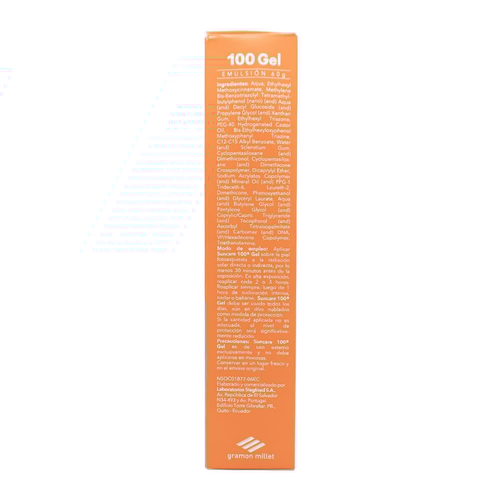 Suncare 100 Gel Facial 60 g