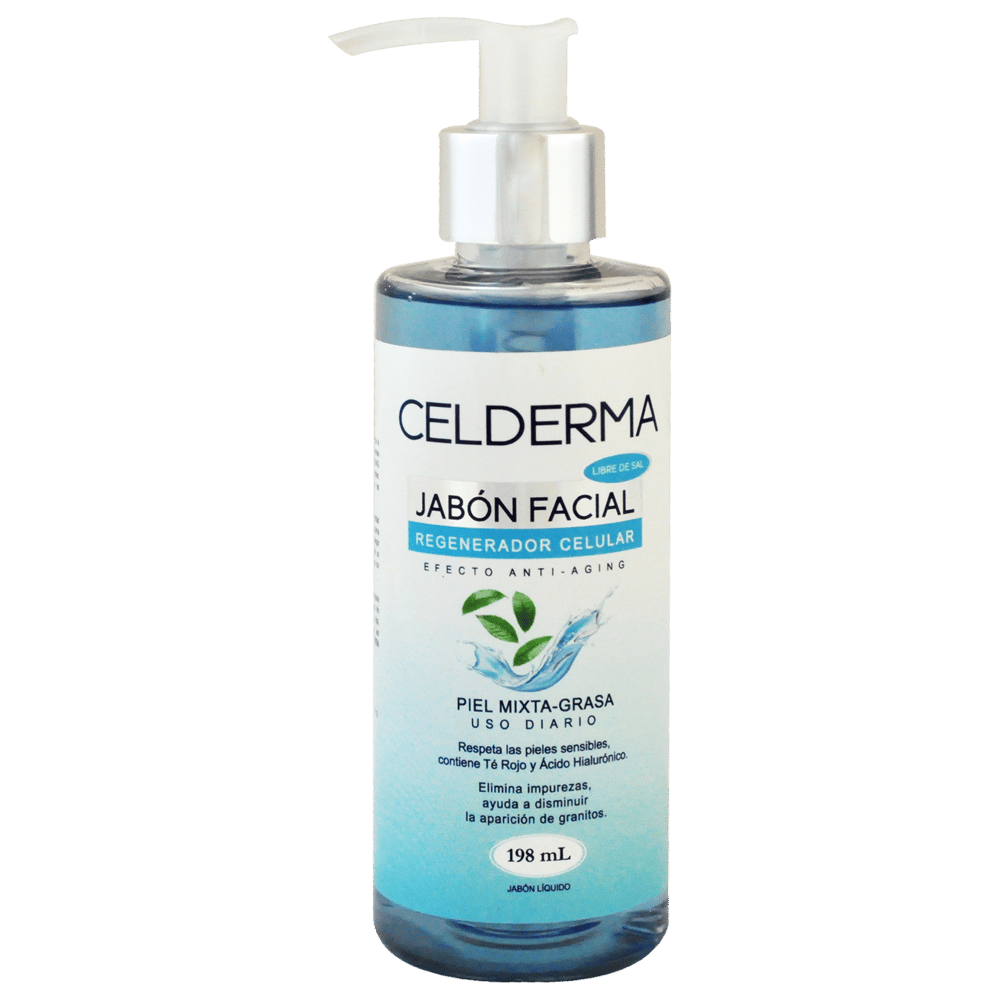 Celderma Jabón Facial para Piel Mixta-Grasa  198 ml