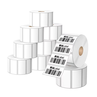 ETIQUETAS ZEBRA PARA CODIGO DE BARRAS PAPEL TERMICO DIRECTO DE 2.23X1.06 PULGADAS 10017349 10043381