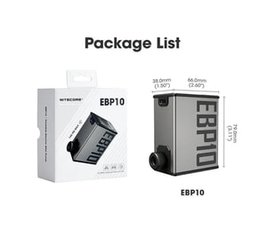 Nitecore EBP10 – Inflador Eléctrico Portátil de Alta Presión