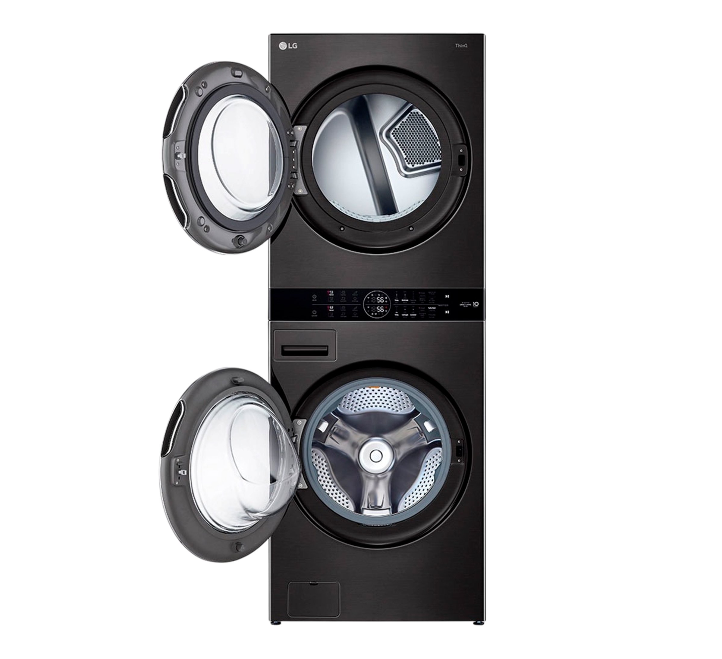 LG Torre Lavadora / Secadora Eléctrica Negro
