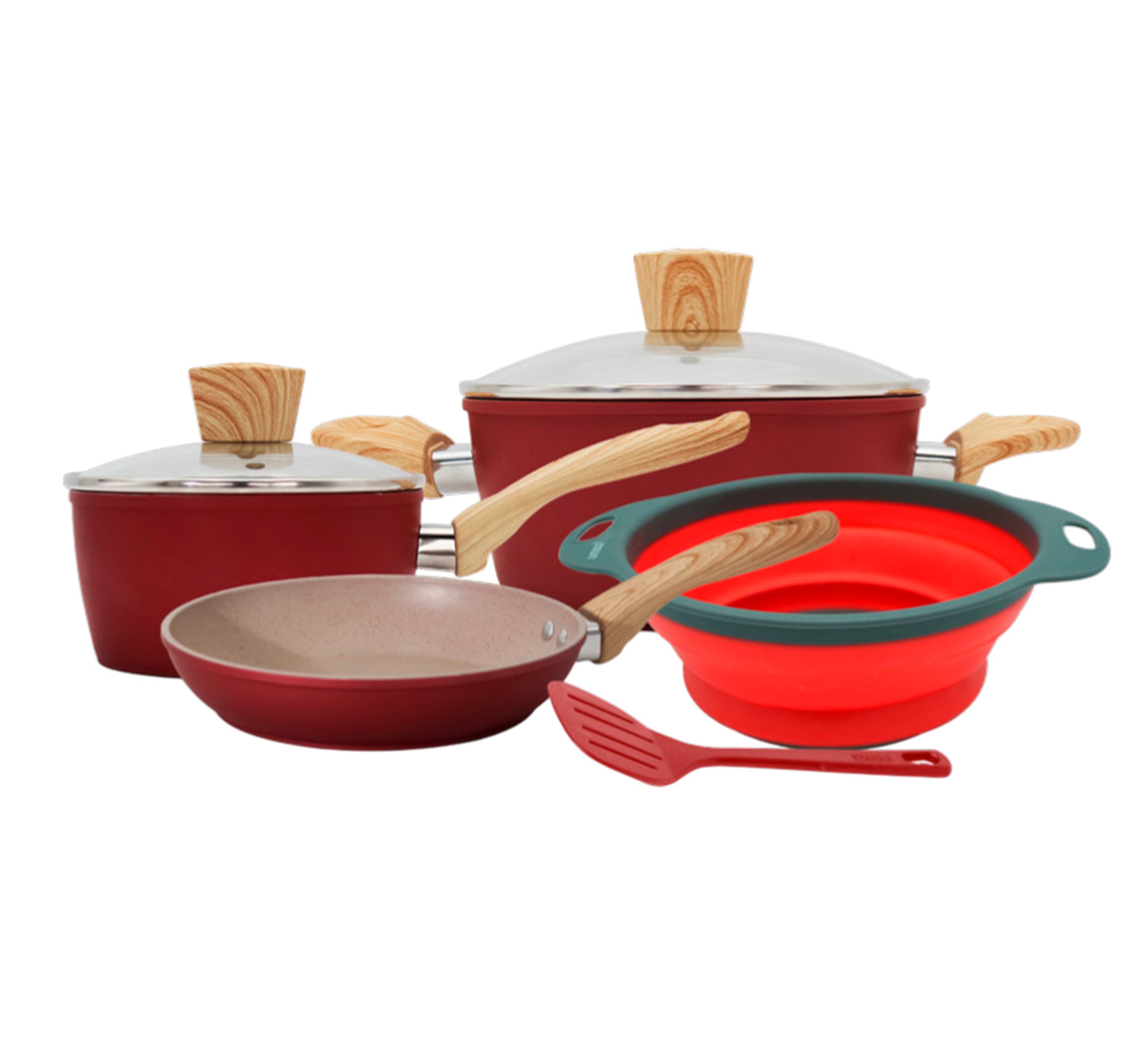 Umco set burdeo 7 piezas inducción