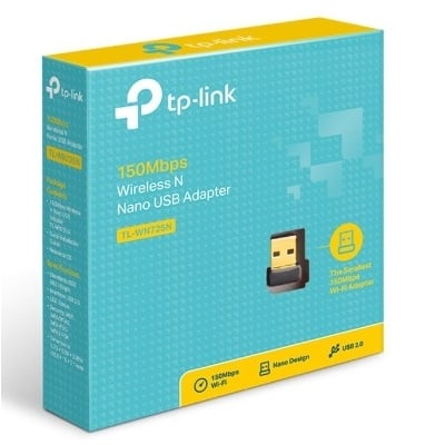 ADAPTADOR TP-LINK TL-WN725N N150, NANO USB INALAMBRICO