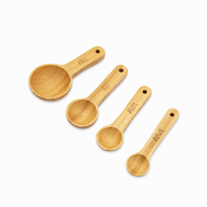 Cucharas medidoras en bambú x4