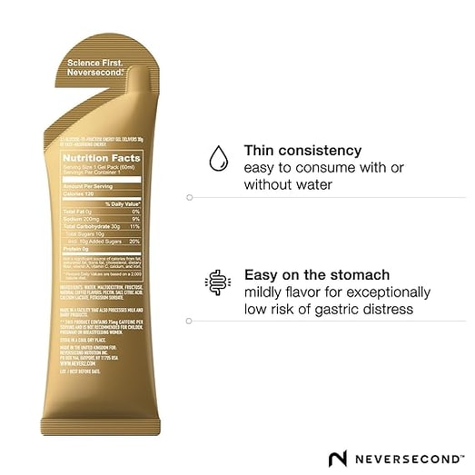 NeverSecond C30 Gel energético+75mg Caffeine