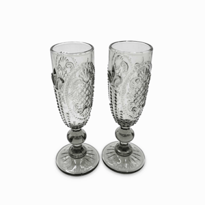 Copa champaña Kenia gris 160ml setx2