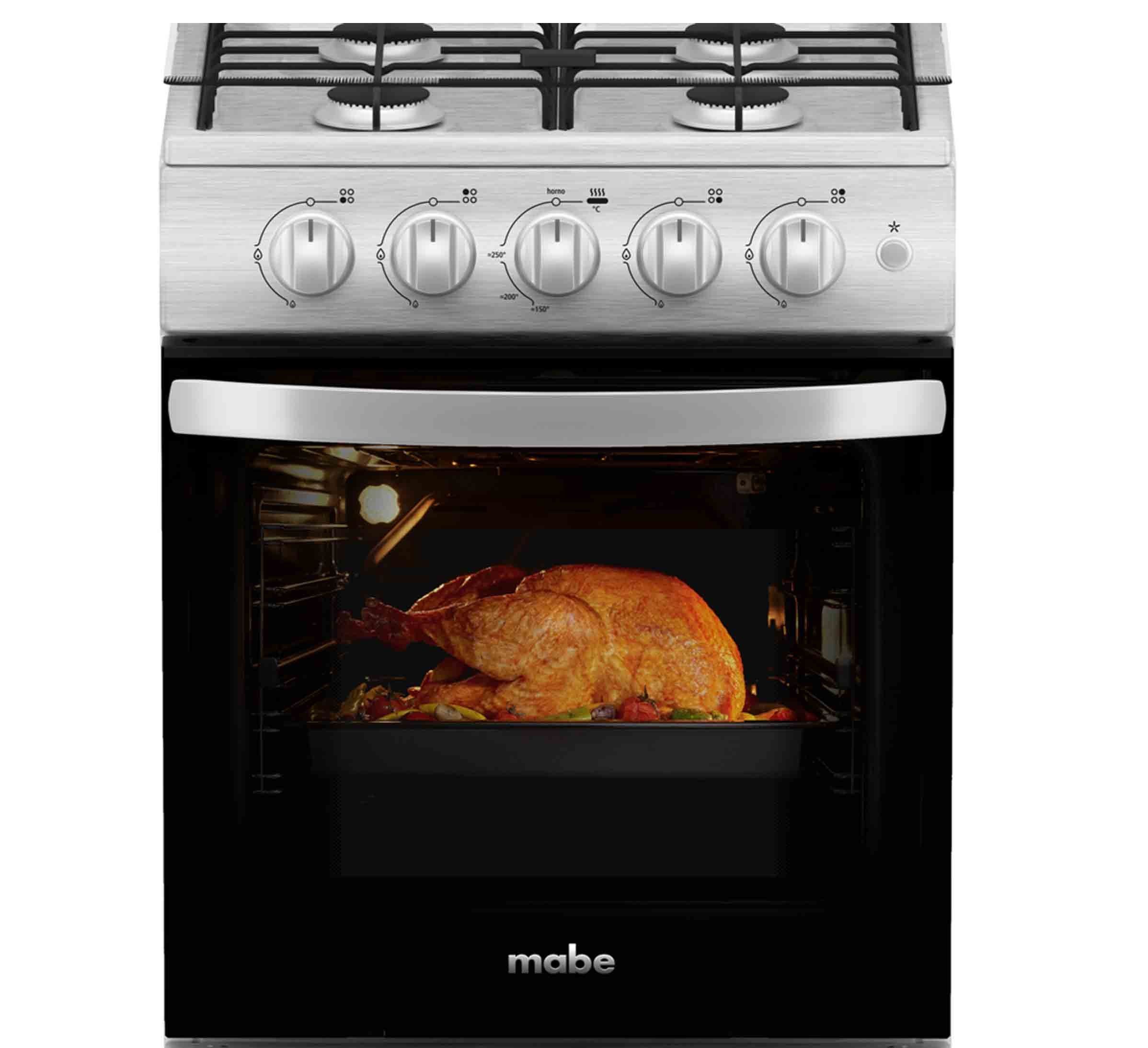 Mabe cocina a gas | 4 quemadores | inox