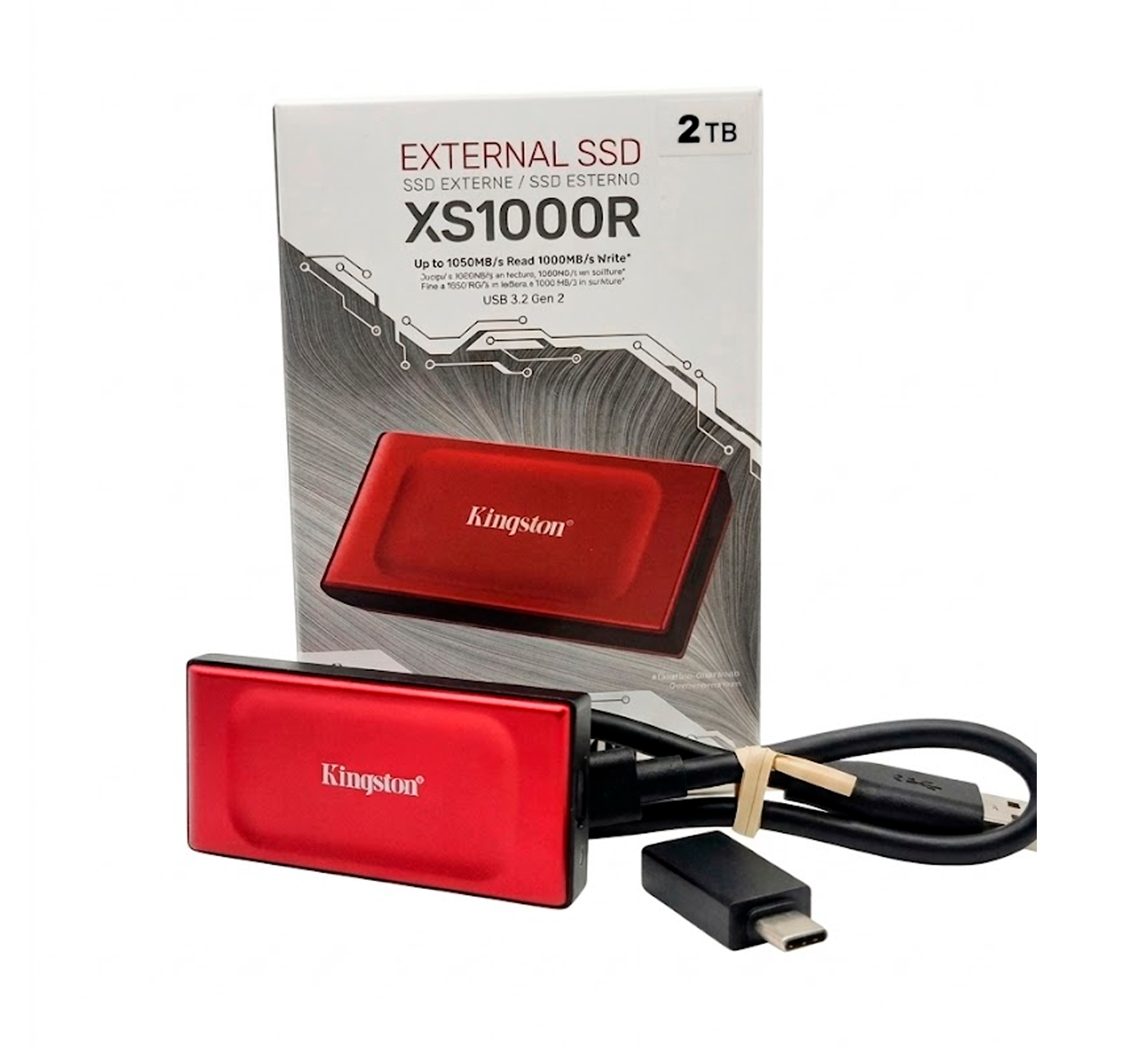 Kingston Disco Duro Externo 2TB Usb 3.2 Gen2
