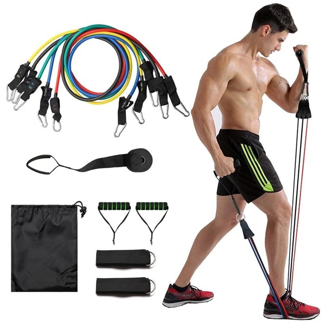 Nitron Bandas Elásticas De Resistencia 11 Piezas Fitness Pilates