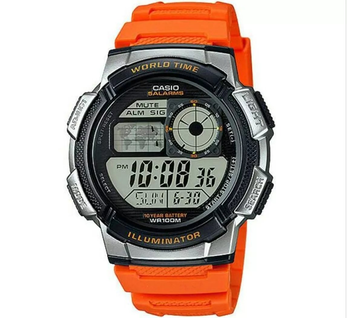 Reloj Casio Cronómetro  Alarma 10 Bar