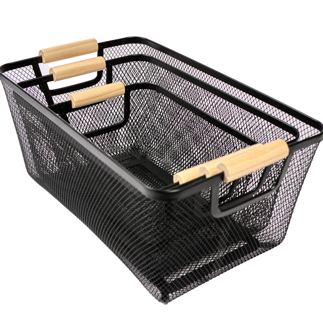 Canastas de metal - Negro - Set X3