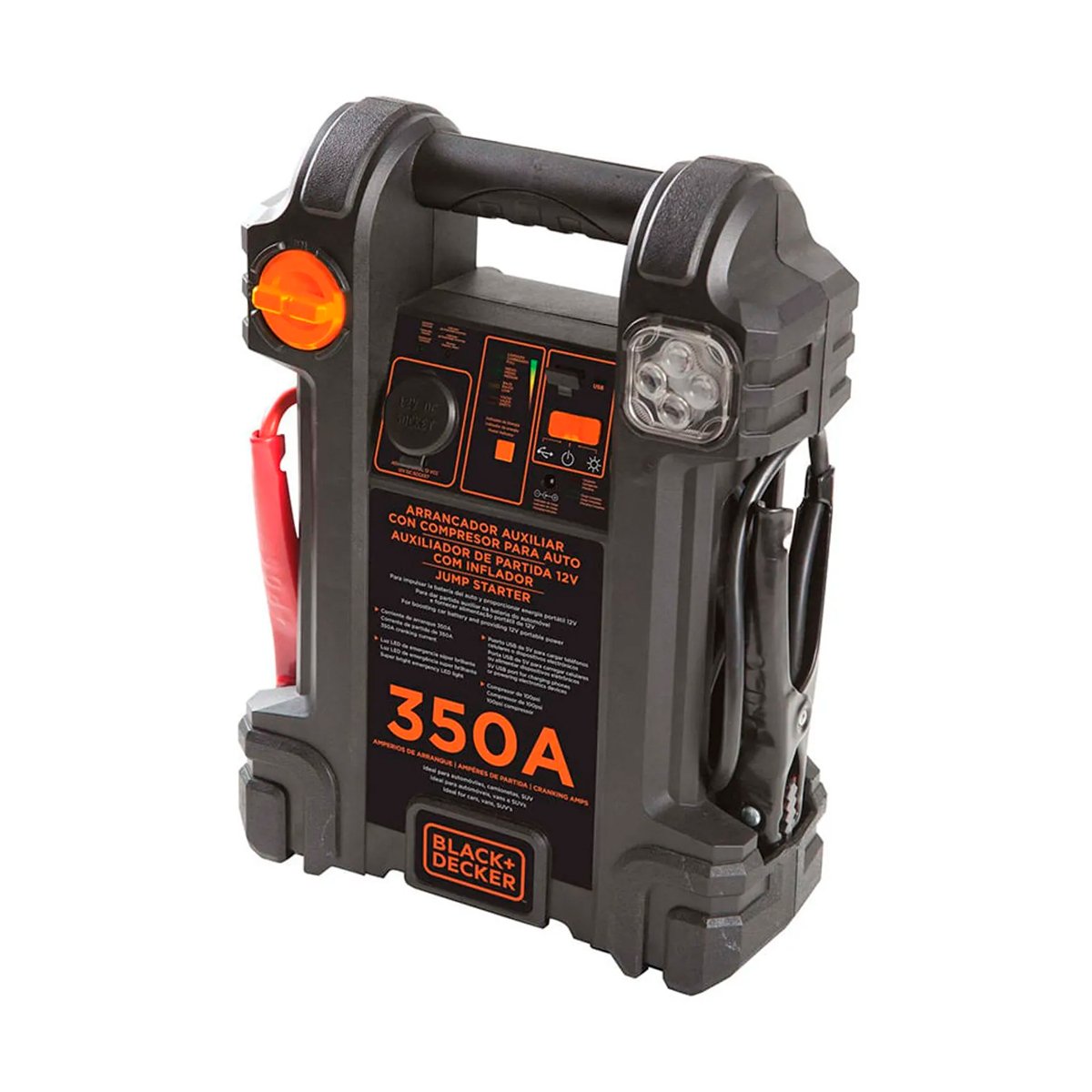 Black and Decker Arrancador Auxiliar Con Compresor Para Auto