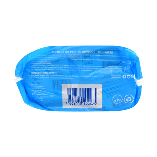 Crema Derm Pañitos Húmedos 200 Unidades