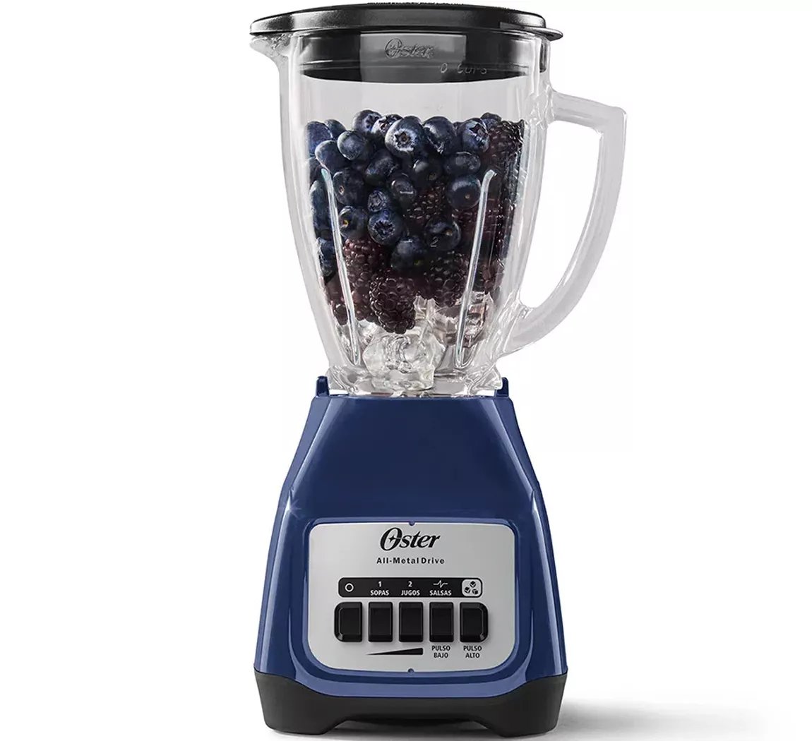 Oster Licuadora 2 Vel. Pulso Vaso De Vidrio 1.5 Lts. 550w