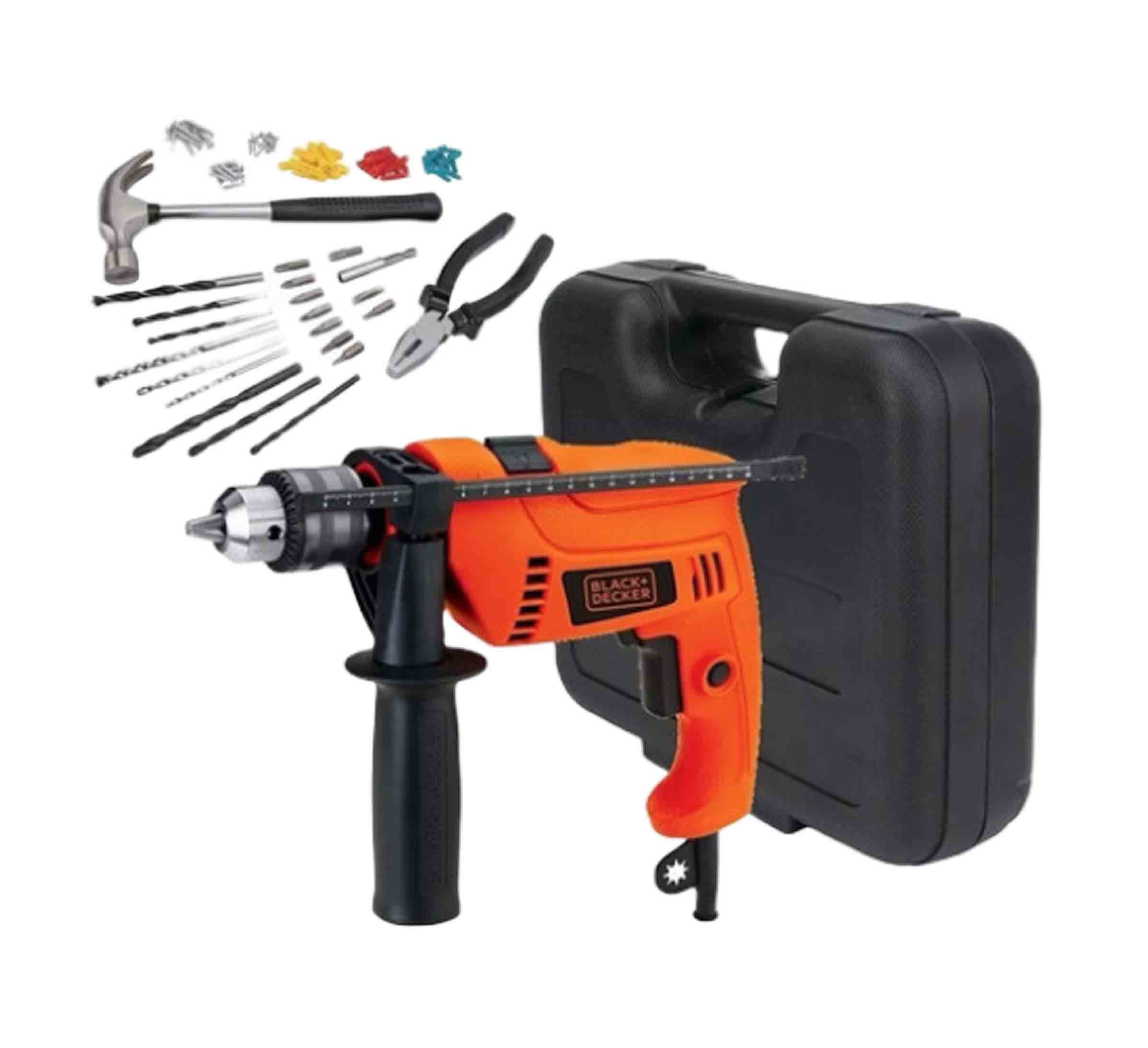 Black & decker kit de taladro percutor ½"