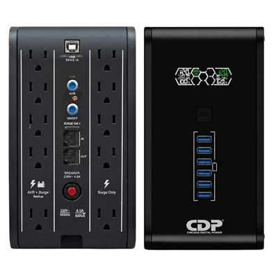 UPS CDP R-SMART1010 INTERACTIVO 1000VA 500W ENTRADA SALIDA 110VAC 10 TOMAS + PUERTOS USB