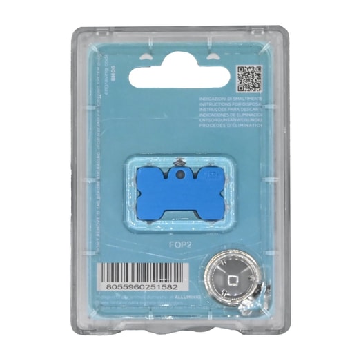 My Family Identificadores Placa Basic Aluminio Hueso Pequeño Perro Azul *1