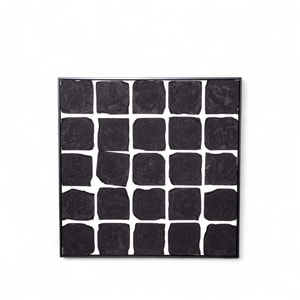 Cuadro ajedrezado negro 103x103