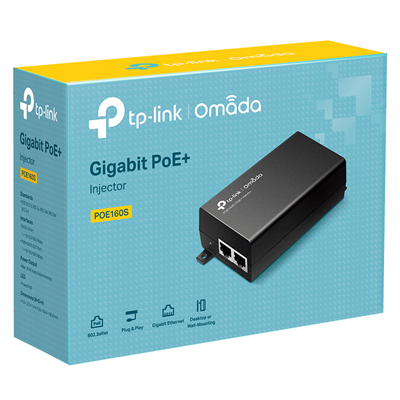INYECTOR POE+ IEEE802.3AF/AT TP-LINK TPLINK TP-POE160S 2 GIGABIT 30W EAP WIFI 6 HD