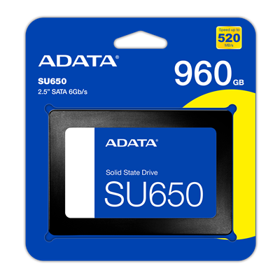 SSD DISCO SOLIDO ADATA 960 GB SU650 2.5INC. SATA 6GB/S PARA LAPTOP Y PC.