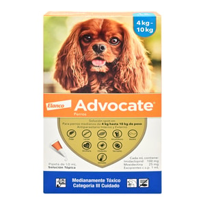 Advocate Antiparasitario De 4 A 10 Kg Para Perro *1