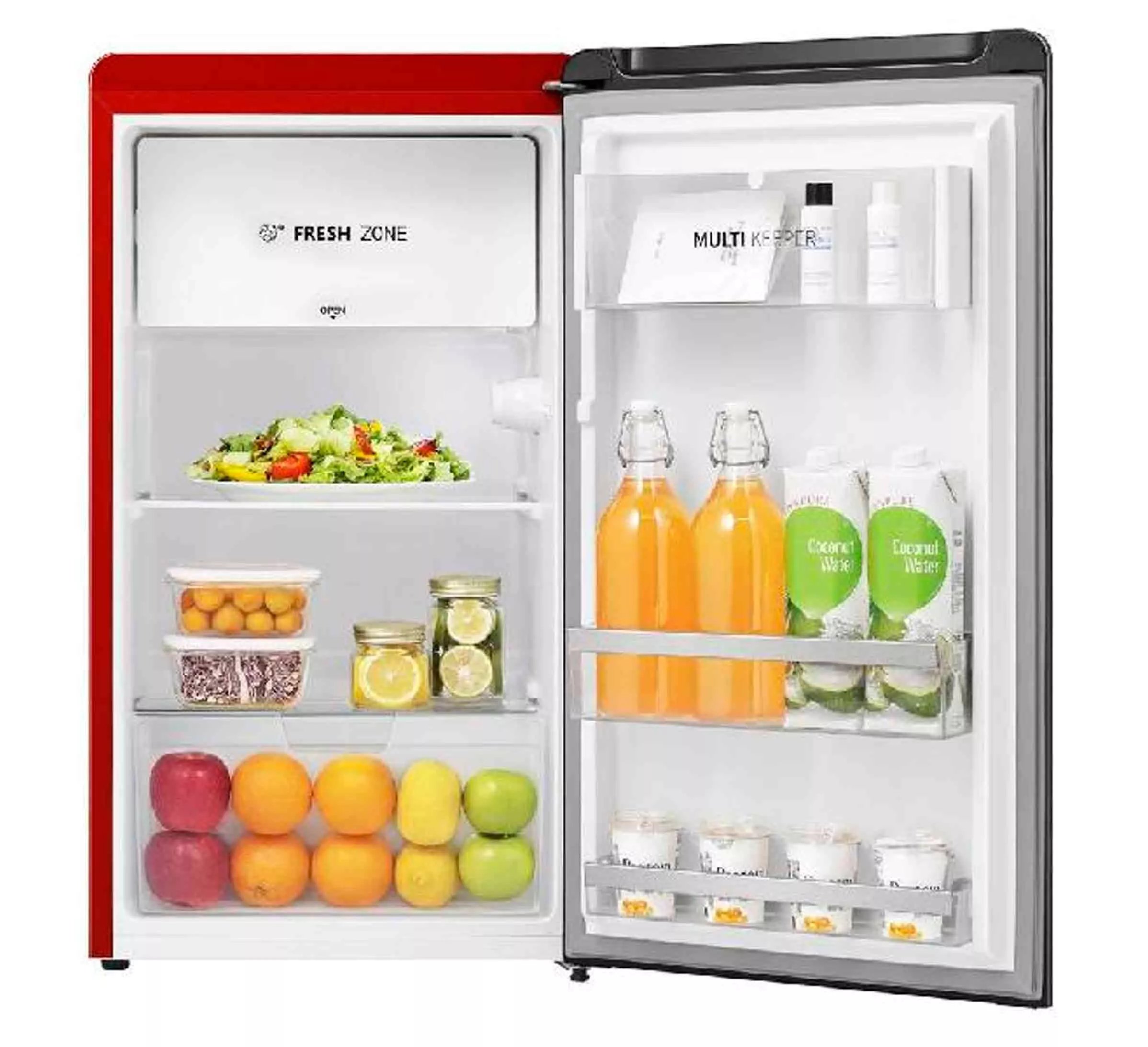 Indurama Minibar │ 91 Lt │ 7 Niveles │ Termostato │ Rojo