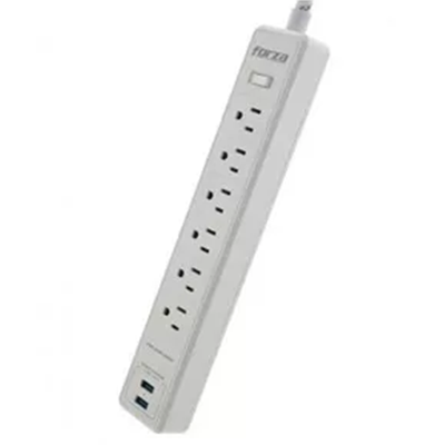 FORZA SURGE PROTECTOR AC 110 220 V 6 TOMAS DE CORRIENTE NEMA 2USB 5FT WH