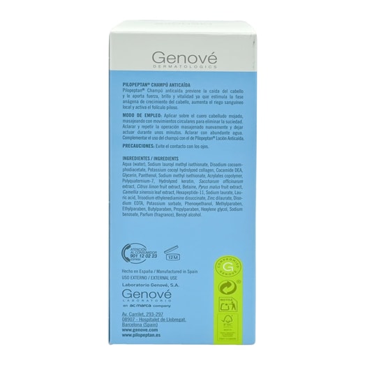 Pilopeptan Champú Anticaída Shampoo  Frasco X 250  ml
