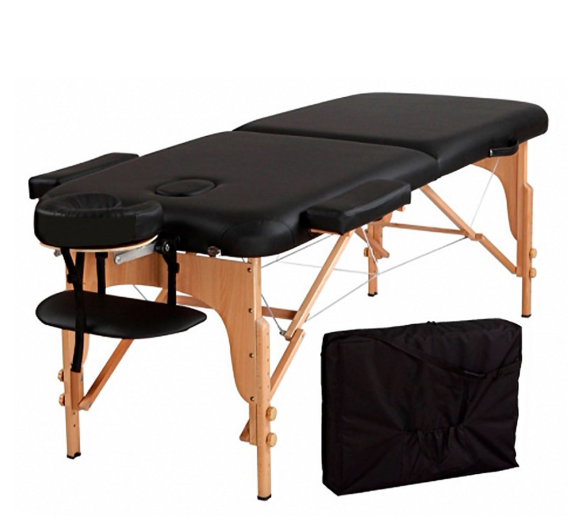 Camilla Para Masajes Portátil Plegable 120 Kg Base De Madera