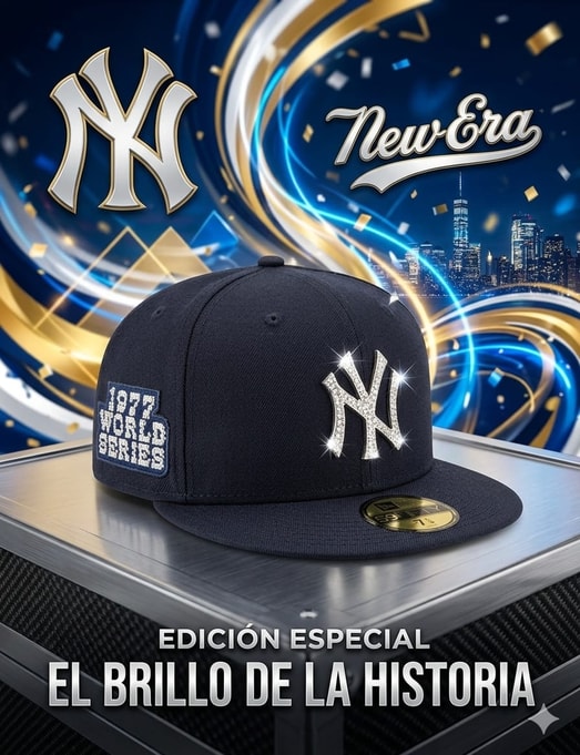 NEW ERA 5950 NY YANKEES CRISTALES BRILLANTES  7 1/8
